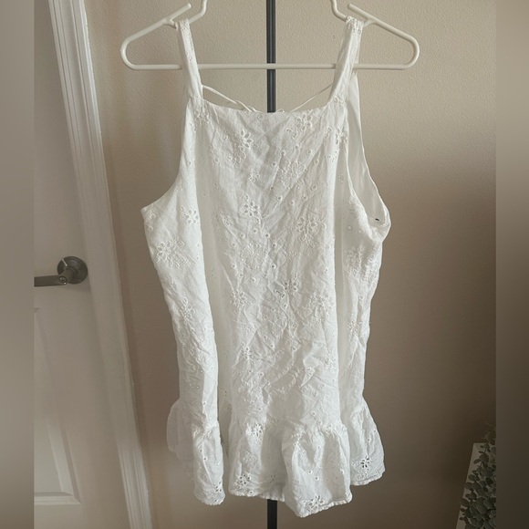 Forever 21 Tops - Forever 21 Ivory Eyelet Babydoll Dress/Swim Cover Up
